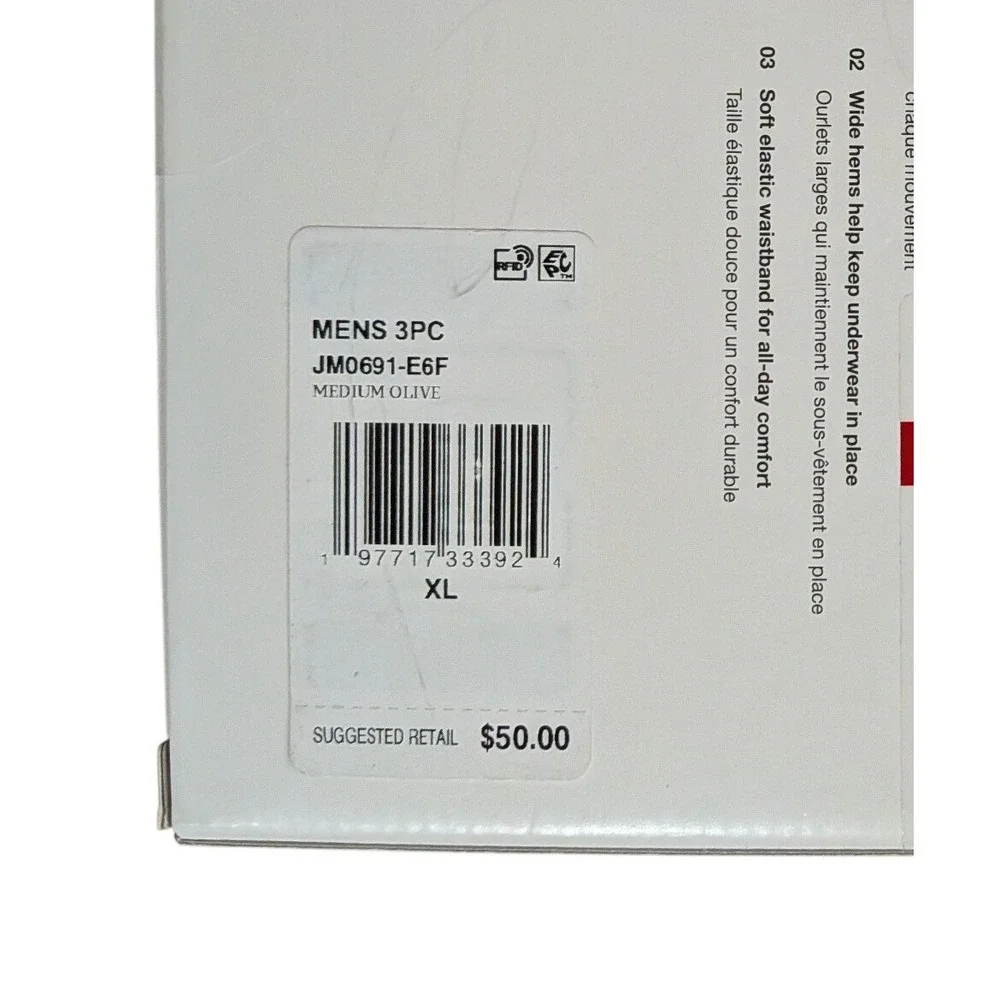 Jordan Flight Modal Boxer Briefs 3 Pack Mens XL Olive Charcoal JM0691-E6F New